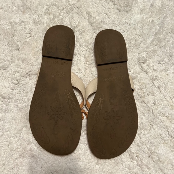 Brighton Leather Sandals Flip Flop Slide Bow Heart Aurora -Women’s Size 7.5 - Picture 2 of 5